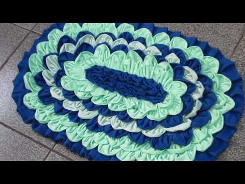 Tapete de Retalhos -  How to make doormats using waste clothes - DIY doormats making idea-WOW