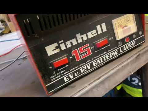 Motorcycle starter battery charging with charger; Motorcycle starter battery maintenance instruct...