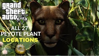 GTA 5 - ALL 27 peyote plant locations (Become An Animal)