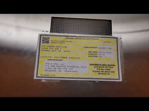 1979 Dover Classic Hydraulic Elevator | 9th Avenue Pavilion | Federal Way WA