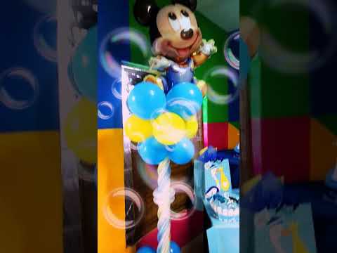 Mickey Mouse Baby Shower Balloon Decor