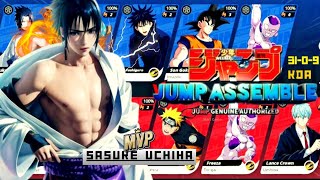 JUMP ASSEMBLE Beta Test 2023🔥SASUKE UCHIHA Gameplay🔥MVP🔥LEGENDARY🔥31 Kills Rank Mode🔥