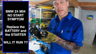 BMW Z4 WON'T START ? How to change a Battery and Starter E85 Z4, E90, E46 3 Series, M54, 325i