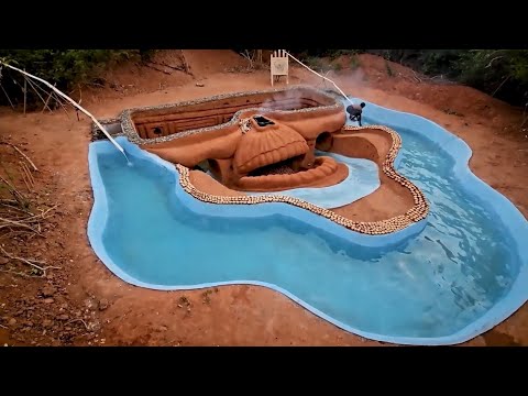 Dig_To_Build_Vision_Underground_House_With_Pools_Waterslide