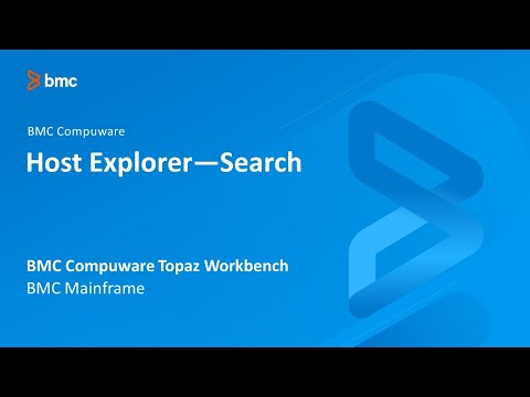 BMC Compuware Topaz Workbench - Host Explorer search