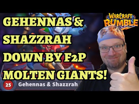 Gehennas & Shazzrah Boss Guide - Molten Giant Strategy - Molten Core Raid F2P - Warcraft Rumble