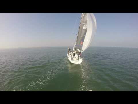 J111 Team Sweeney performing a Light Air gybe