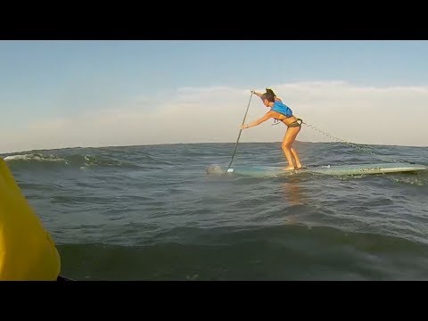 Carolina Downwind -- when SUP, surfski and outrigger canoe play together...