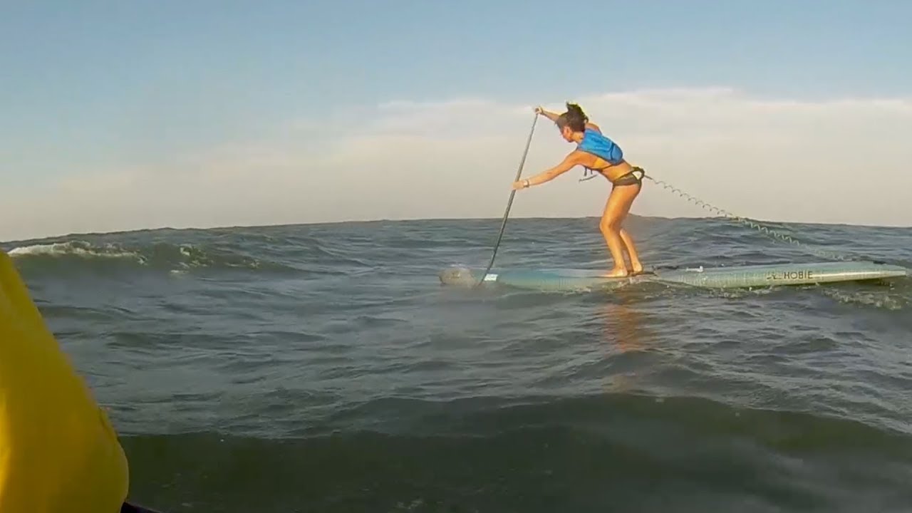 Carolina Downwind -- when SUP, surfski and outrigger canoe play together...