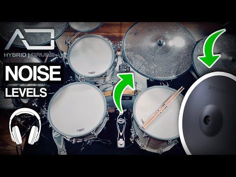 AE Hybrid CTS & Roland e-cymbals NOISE LEVEL comparison