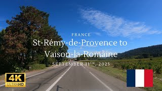 Driving Through Historic Southern French Villages, Saint-Rémy-de-Provence to Vaison-la-Romaine 4k