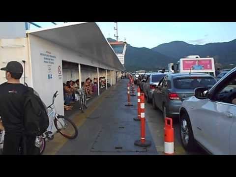 Por do Sol na balsa de Ilhabela