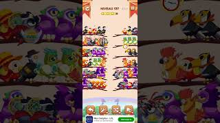 bird sort 2 color puzzle solution niveau 137 #games #gaming #puzzle #puzzlegame #androidgames
