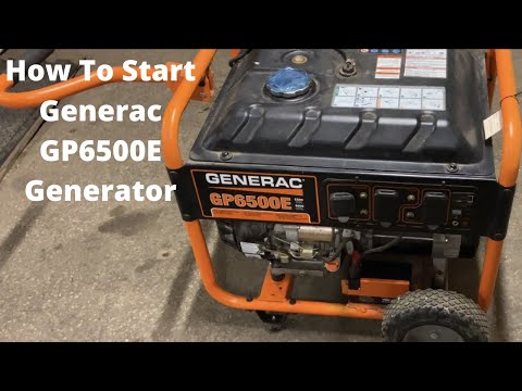 How to start Generac 6500E Generator
