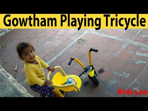Gowtham Playing Tricycle  Funny Moments  | Kids Lee | Gowtham & Lee | Age 1 Year 7 Month