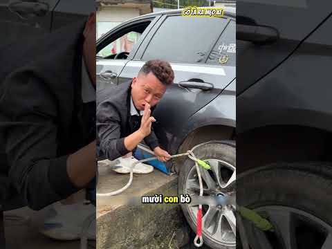 P366: Bánh Xe Rơi Xuống Rãnh? Cách Tự Cứu Xe Cực Dễ Chỉ Với 2 Sợi Dây! #golarameoxe #shorts