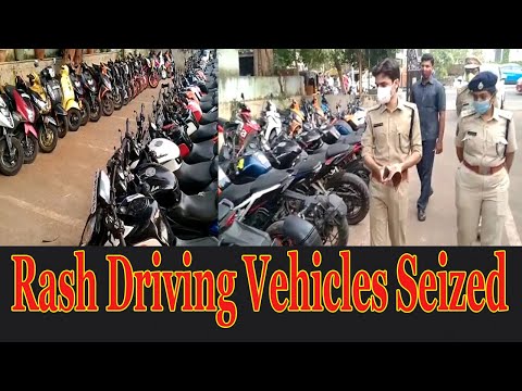 Rash Driving Vehicles Seized Press Meet Aishwarya Rastogi DCP in Visakhapatnam,Vizagvision