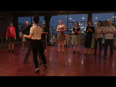 collegiate shag demo at Swing It Seattle Dan Newsome & Theresa Manney