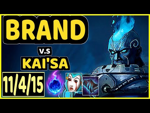 REDBERT (BRAND) vs KAI'SA - 11/4/15 KDA BOTTOM ADC CHALLENGER GAMEPLAY - BR