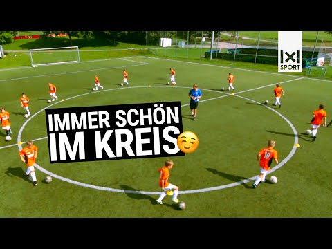 Fußball-Dribbling Übung für mehr Konzentration und Geschick im Fußball