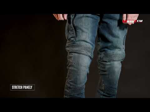 Jeansy na motorku Rebelhorn Vandal seprané modré