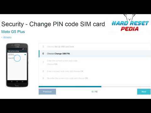 ☑️ Moto G5 Plus Change PIN code SIM card