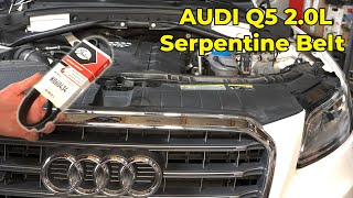 Audi Q5 2.0 Serpentine Dive Belt Removal and Replacement (2012 - 2017)