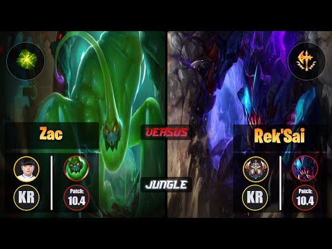 Canyon ZAC (Jungle) [Aftershock] VS REK'SAI - Challenger KR Patch 10.4