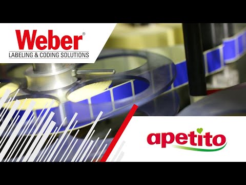 Labeling deep-frozen food at Apetito logistics centre with ALPHA label dispenser