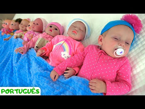 Dez na cama e outras as músicas Infantis - canção de ninar | Canções infantis da Maya e Mary