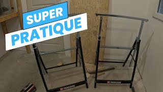 J'ADORE mes TRETEAUX AJUSTABLES Lidl Parkside