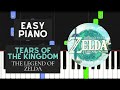 Tears of the Kingdom Main Theme (EASY Piano Tutorial) - The Legend Of Zelda