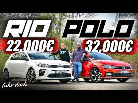 10.000€ Unterschied? VW POLO 1.0 TSI vs KIA RIO GT-LINE 1.0 T-GDI | KLEINWAGEN DUELL | Fahr doch