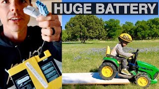 I Put a HUGE Battery In A Toy Tractor....