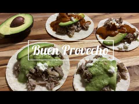 Como hacer Tacos de Cerdo con Salsa Roja y Verde, facil y sencillo