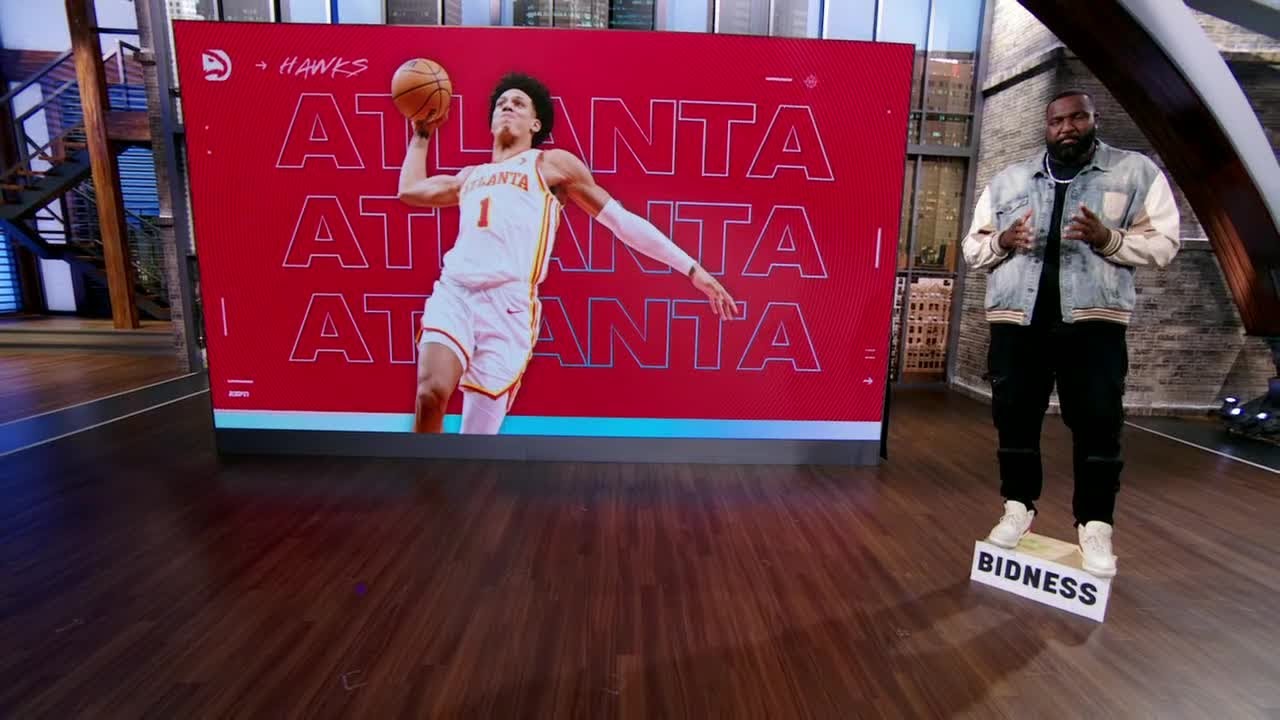 Kendrick Perkins physically stands on 'bidness' while discussing the Hawks | NBA Today