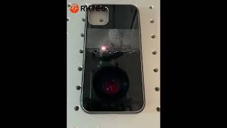 Photo Case Laser Marking on Metal Phone Case by RHTEC Fiber Laser Marking Machine#lasermarking