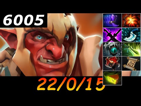 Dota 2 Troll Warlord 6005 MMR 22/0/15 (Kills/Deaths/Assists) Ranked Full Gameplay