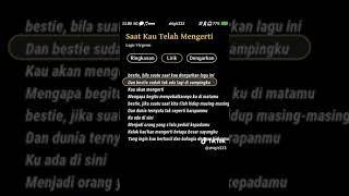 Download lagu Lirik Lagu 'Saat Kau Telah Mengerti' mp3 Download lagu Lirik Lagu 'Saat Kau Telah Mengerti' mp3