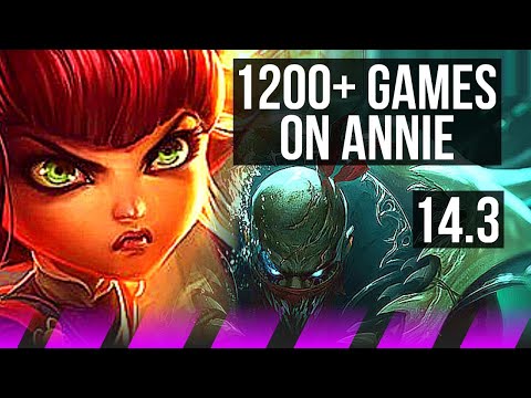 ANNIE & Smolder vs PYKE & Jhin (SUP) | 1200+ games | KR Master | 14.3