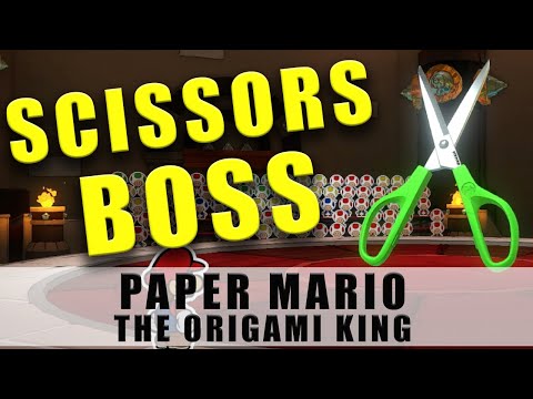 Paper Mario The Origami King Scissors Boss Fight tips How to beat Scissors