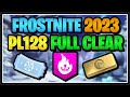 CLEARING PL128 FROSTNITE 2023 ON OUR FIRST TRY | Fortnite Save the World