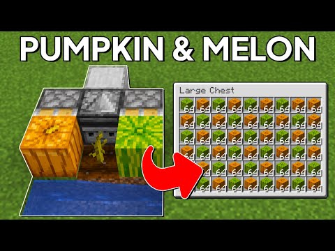 Minecraft Pumpkin and Melon Farm 1.21.8
