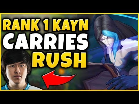 RANK 1 KAYN WORLD CARRIES RUSH IN CHALLENGER (BLUE KAYN BUILD) - League of Legends
