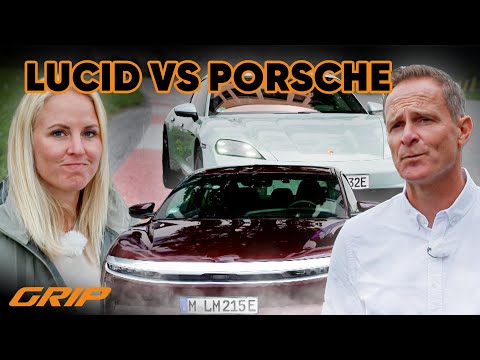 Lucid Air Pure 🆚 Porsche Taycan: Range, Speed & Fun – Who Wins the EV Showdown? ⚡🏁 | GRIP