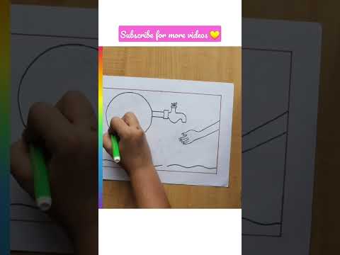 Save water poster//Poster making#shorts#trending#easy#postermaking @stylishgirl2513