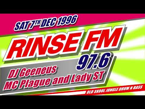 DJ Geeneus with MC Plague & MC Lady ST | Old Skool Jungle Set | Rinse FM 91.8 | Sat 7th Dec 1996
