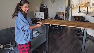 Mounting Amazon Cheapest Electric Adjustable Height Standing  Desk 