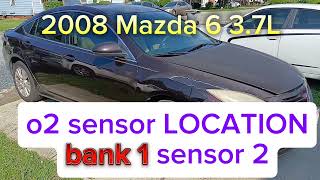 2008 Mazda 6, 3.7L Bank 1 SENSOR 2 o2 sensor LOCATION