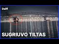 JAV Baltimorės mieste sugriuvo tiltas, į kurį atsitrenkė didelis laivas